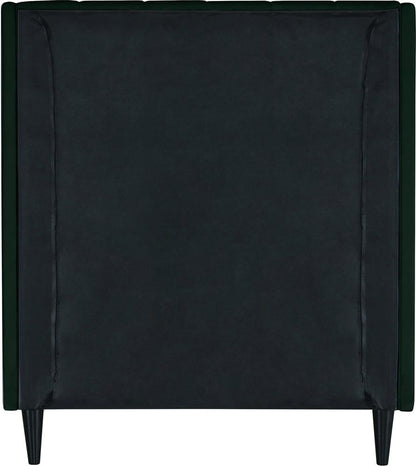 Meridian Furniture - Eva Green Velvet Twin Bed - EvaGreen-T veiw 6