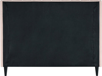 Meridian Furniture - Eva Pink Velvet Full Bed - EvaPink-F veiw 6