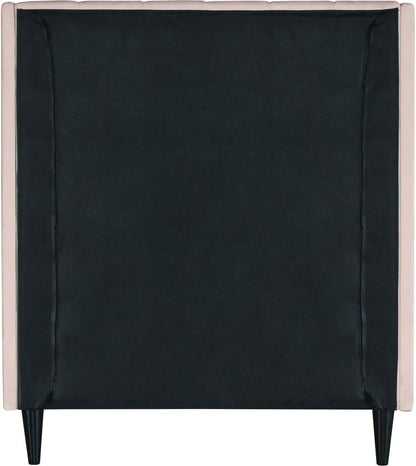 Meridian Furniture - Eva Pink Velvet Twin Bed - EvaPink-T veiw 6