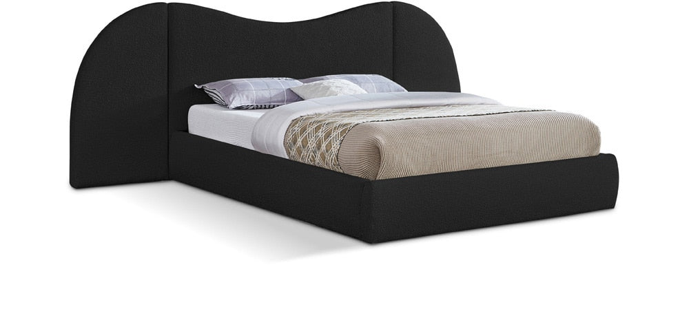 Meridian Furniture - Everest Black Boucle Fabric King Bed - B1246Black-K veiw 1