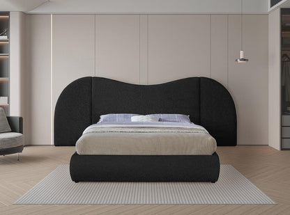Meridian Furniture - Everest Black Boucle Fabric King Bed - B1246Black-K veiw 4
