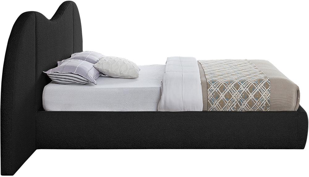 Meridian Furniture - Everest Black Boucle Fabric King Bed - B1246Black-K veiw 5