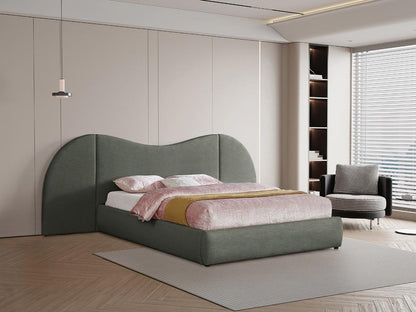 Meridian Furniture - Everest Olive Green Linen Textured Fabric King Bed - B1247Olive-K veiw 2
