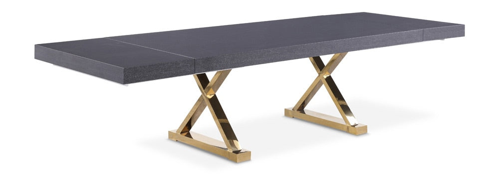 Meridian Furniture - Excel Grey Oak Veneer Lacquer Extendable Dining Table - 995-T veiw 1