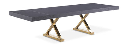 Meridian Furniture - Excel Grey Oak Veneer Lacquer Extendable Dining Table - 995-T veiw 1
