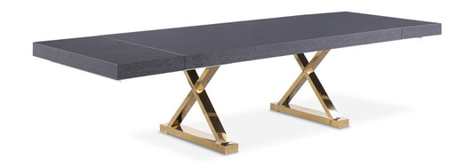 Meridian Furniture - Excel Grey Oak Veneer Lacquer Extendable Dining Table - 995-T veiw 1