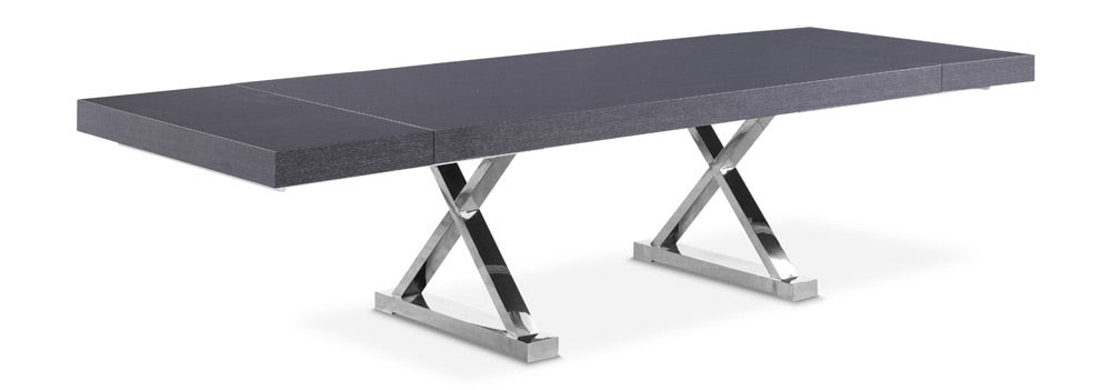 Meridian Furniture - Excel Grey Oak Veneer Lacquer Extendable Dining Table - 998-T veiw 1