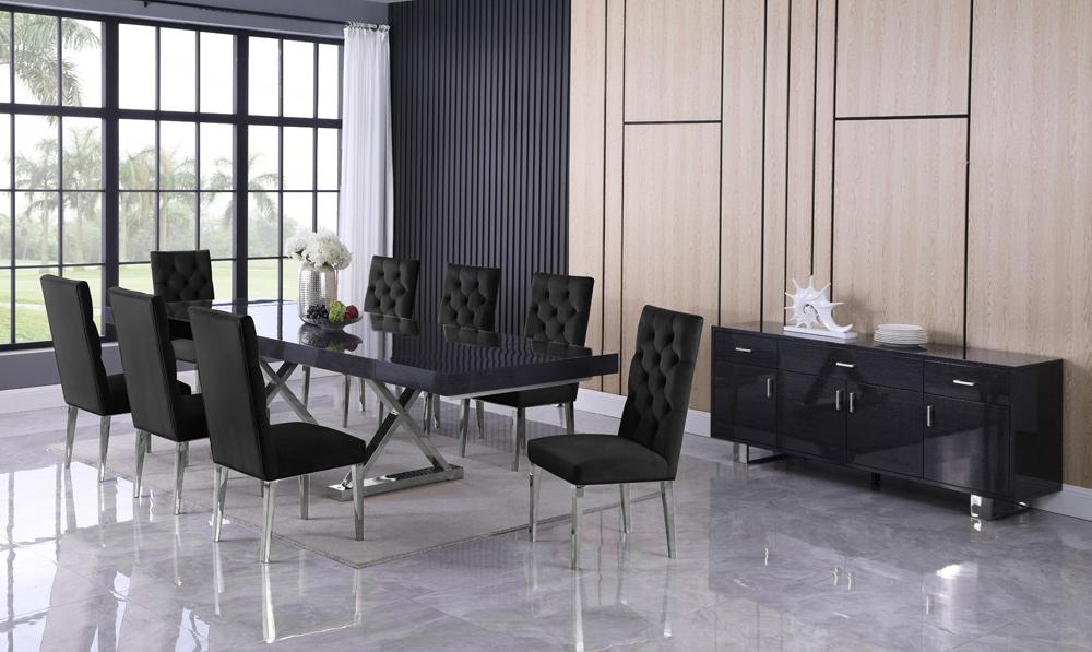 Meridian Furniture - Excel Grey Oak Veneer Lacquer Extendable Dining Table - 998-T veiw 2