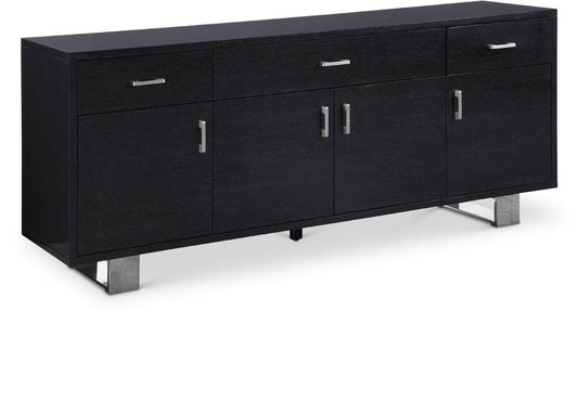 Meridian Furniture - Excel Grey Oak Veneer Lacquer Sideboard/Buffet - 359 veiw 1