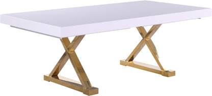 Meridian Furniture - Excel White Lacquer Extendable Dining Table - 994-T veiw 3