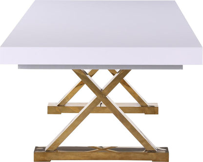 Meridian Furniture - Excel White Lacquer Extendable Dining Table - 994-T veiw 6