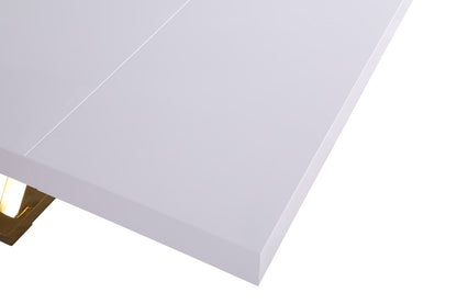 Meridian Furniture - Excel White Lacquer Extendable Dining Table - 994-T veiw 7