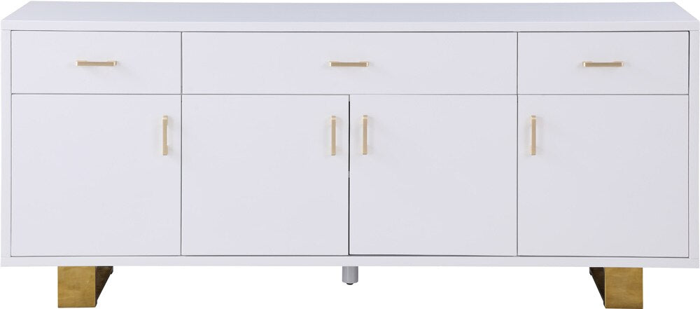 Meridian Furniture - Excel White Lacquer Sideboard/Buffet - 355 veiw 3