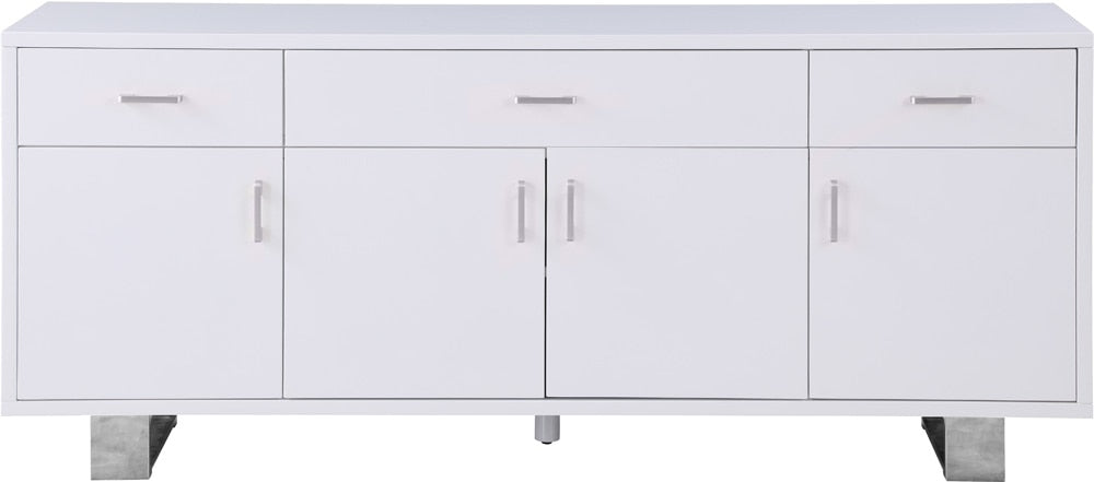 Meridian Furniture - Excel White Lacquer Sideboard/Buffet - 358 veiw 3