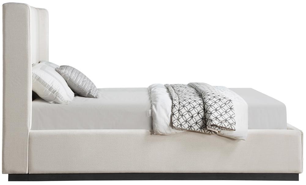 Meridian Furniture - Flynn Beige Linen Textured Fabric Full Bed - FlynnBeige-F veiw 4