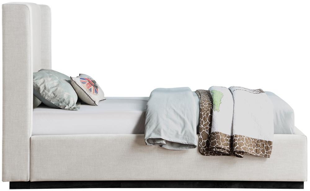 Meridian Furniture - Flynn Beige Linen Textured Fabric Twin Bed - FlynnBeige-T veiw 4