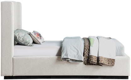 Meridian Furniture - Flynn Beige Linen Textured Fabric Twin Bed - FlynnBeige-T veiw 4