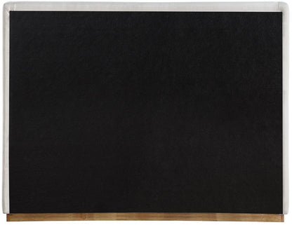 Meridian Furniture - Flynn Cream Linen Textured Fabric Full Bed - FlynnCream-F veiw 5