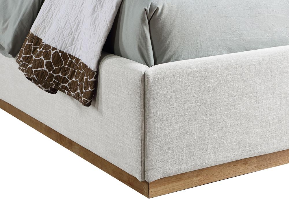 Meridian Furniture - Flynn Cream Linen Textured Fabric Twin Bed - FlynnCream-T veiw 6