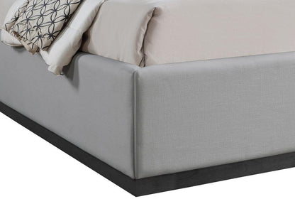 Meridian Furniture - Flynn Grey Linen Textured Fabric King Bed - FlynnGrey-K veiw 6