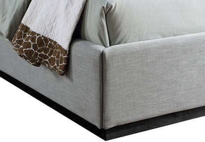 Meridian Furniture - Flynn Grey Linen Textured Fabric Twin Bed - FlynnGrey-T veiw 6