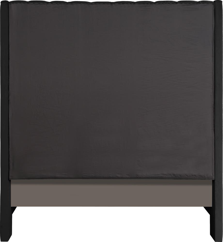 Meridian Furniture - Fritz Black Velvet Queen Bed - FritzBlack-Q veiw 5