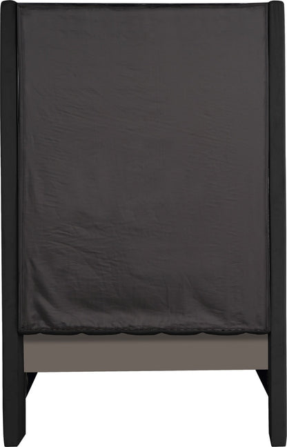 Meridian Furniture - Fritz Black Velvet Twin Bed - FritzBlack-T veiw 5