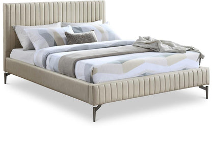 Meridian Furniture - Gallo Beige Vegan Leather Full Bed - GalloBeige-F veiw 1