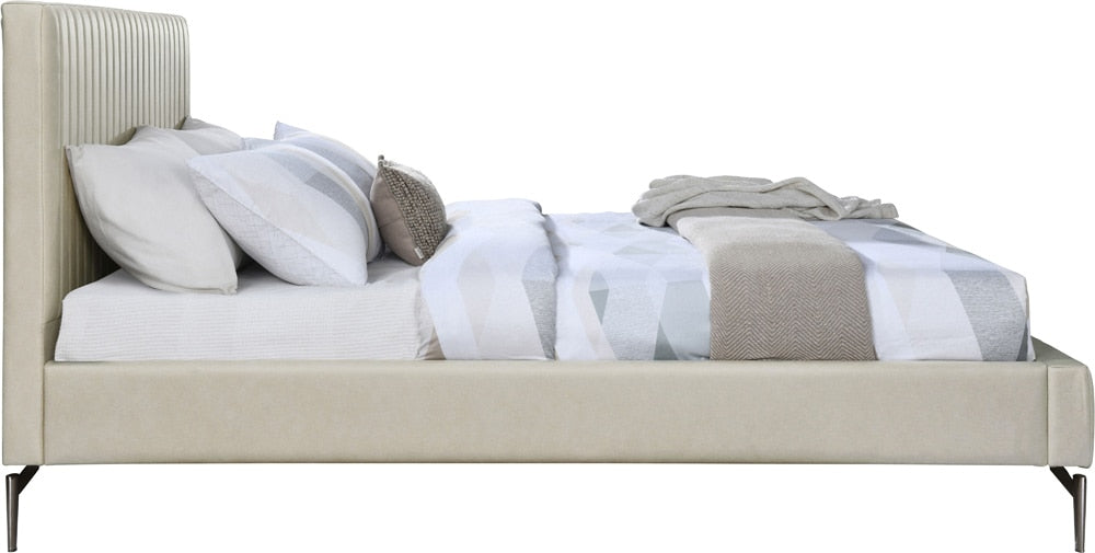 Meridian Furniture - Gallo Beige Vegan Leather King Bed - GalloBeige-K veiw 4