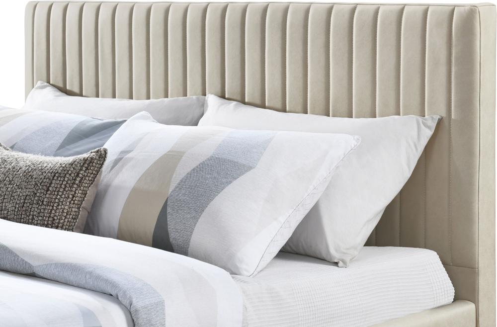 Meridian Furniture - Gallo Beige Vegan Leather King Bed - GalloBeige-K veiw 6