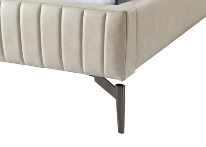 Meridian Furniture - Gallo Beige Vegan Leather King Bed - GalloBeige-K veiw 7