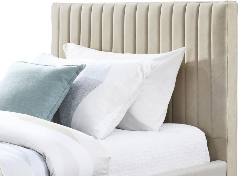Meridian Furniture - Gallo Beige Vegan Leather Twin Bed - GalloBeige-T veiw 6