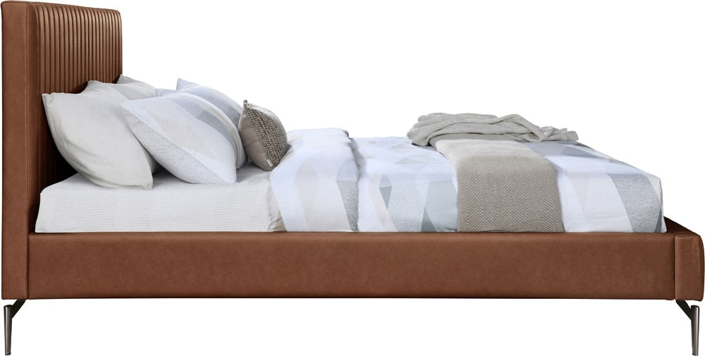 Meridian Furniture - Gallo Cognac Vegan Leather King Bed - GalloCognac-K veiw 4