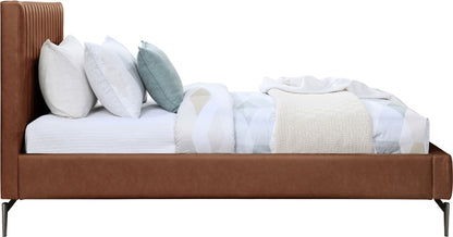 Meridian Furniture - Gallo Cognac Vegan Leather Twin Bed - GalloCognac-T veiw 4