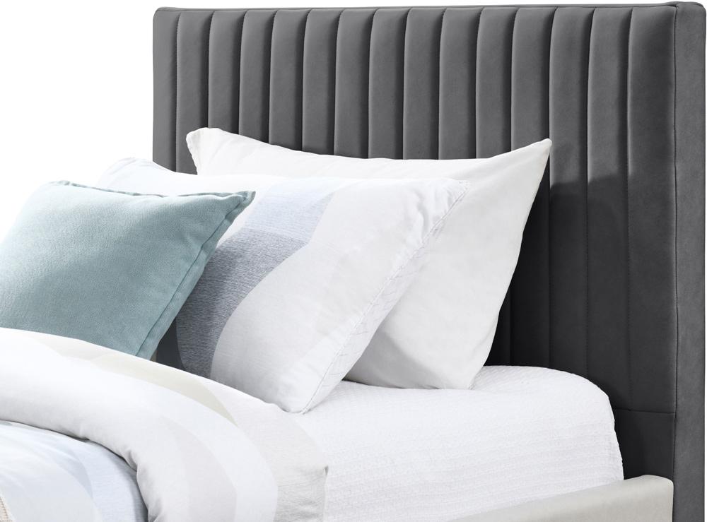 Meridian Furniture - Gallo Dark Grey Vegan Leather Twin Bed - GalloGrey-T veiw 6