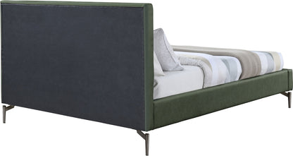 Meridian Furniture - Gallo Green Vegan Leather Full Bed - GalloGreen-F veiw 5