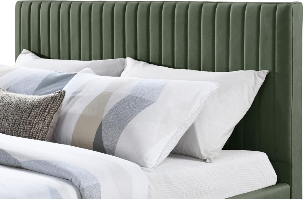 Meridian Furniture - Gallo Green Vegan Leather Full Bed - GalloGreen-F veiw 6