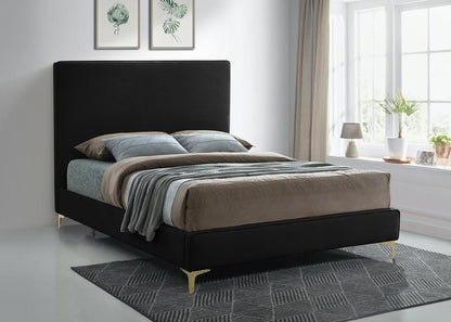 Meridian Furniture - Geri Black Velvet King Bed - GeriBlack-K veiw 3