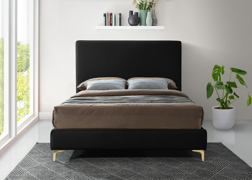 Meridian Furniture - Geri Black Velvet King Bed - GeriBlack-K veiw 7