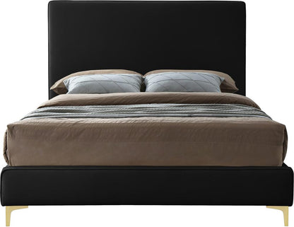 Meridian Furniture - Geri Black Velvet Queen Bed - GeriBlack-Q veiw 5