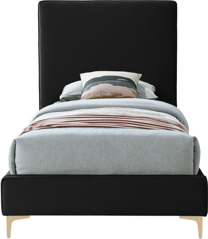 Meridian Furniture - Geri Black Velvet Twin Bed - GeriBlack-T veiw 5