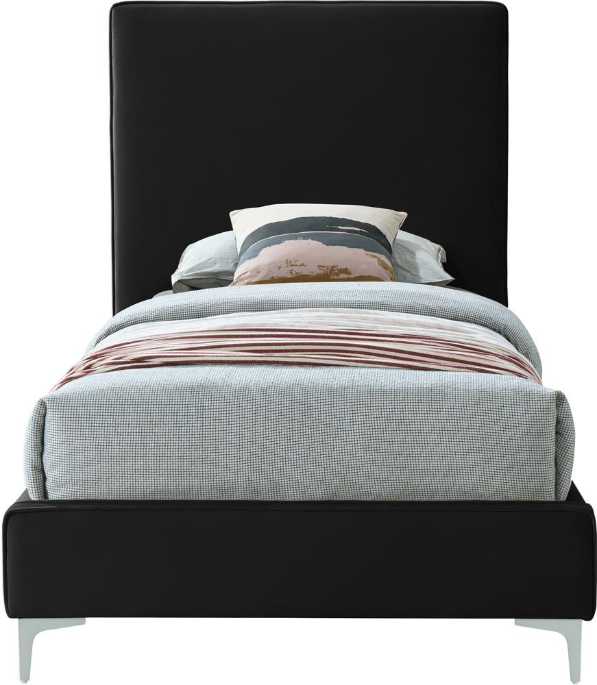 Meridian Furniture - Geri Black Velvet Twin Bed - GeriBlack-T veiw 6