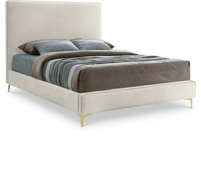 Meridian Furniture - Geri Cream Velvet King Bed - GeriCream-K veiw 1