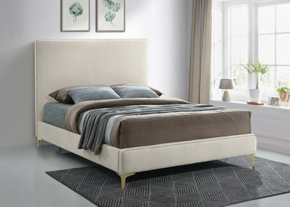 Meridian Furniture - Geri Cream Velvet King Bed - GeriCream-K veiw 3
