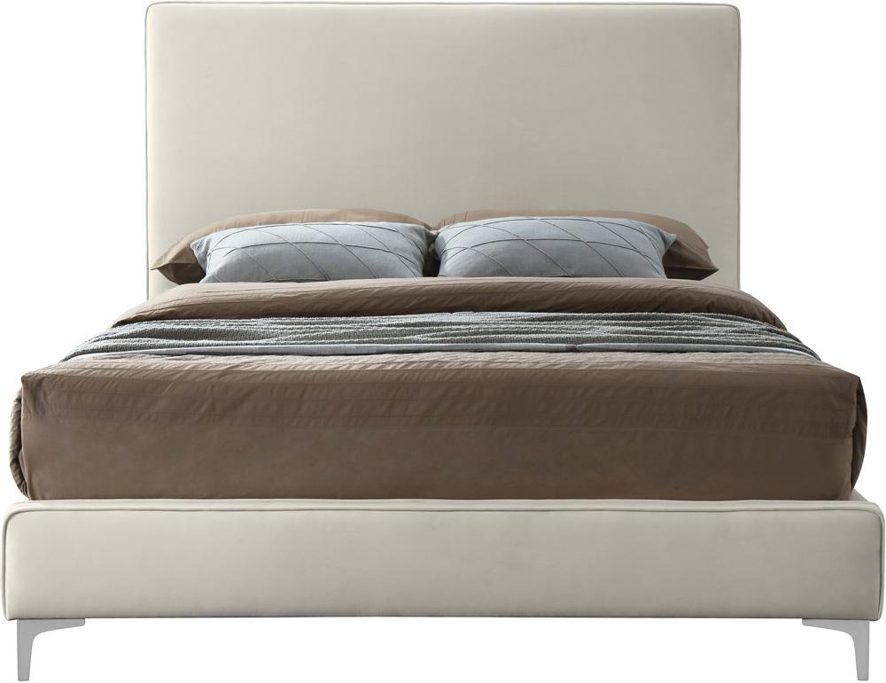 Meridian Furniture - Geri Cream Velvet King Bed - GeriCream-K veiw 6