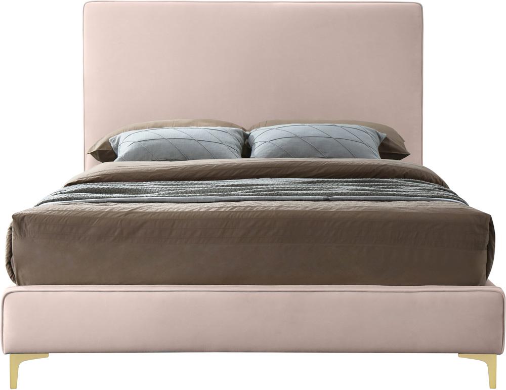 Meridian Furniture - Geri Pink Velvet Full Bed - GeriPink-F veiw 5