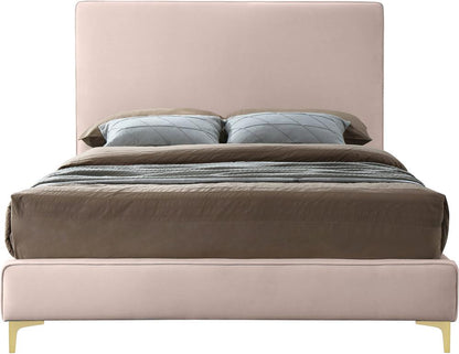 Meridian Furniture - Geri Pink Velvet King Bed - GeriPink-K veiw 5
