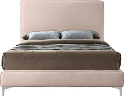 Meridian Furniture - Geri Pink Velvet King Bed - GeriPink-K veiw 6