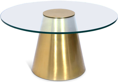 Meridian Furniture - Glassimo Brushed Gold Coffee Table - 298-CT veiw 1