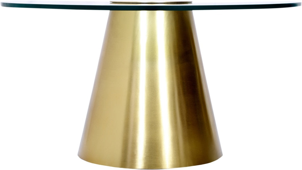 Meridian Furniture - Glassimo Brushed Gold Coffee Table - 298-CT veiw 3